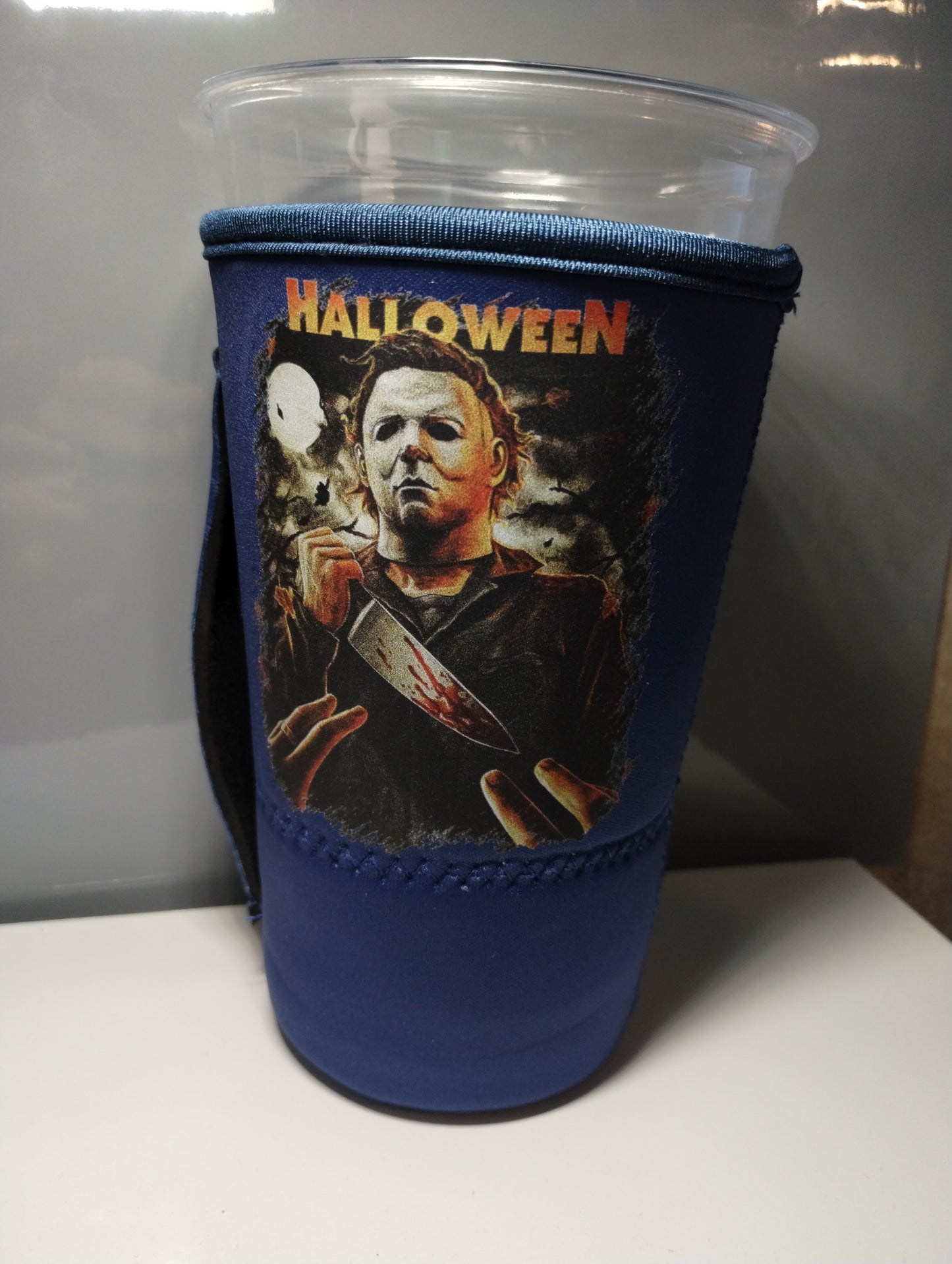 Michael Myers Halloween koozie