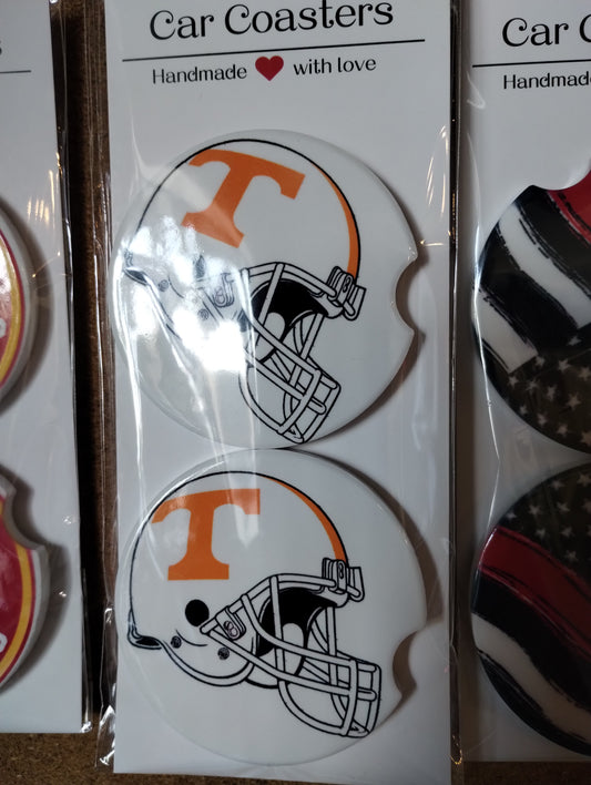 TN football ceramic car coasters