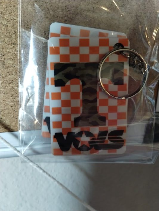 Camo power T Vols keychain