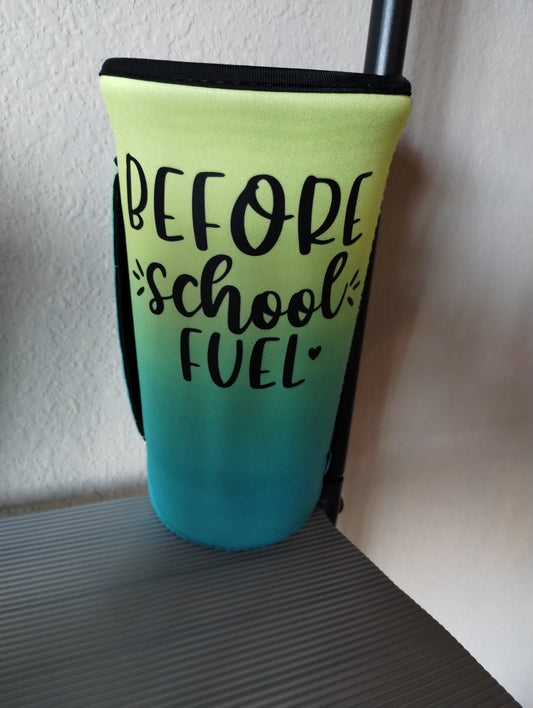 Before school fuel koozie