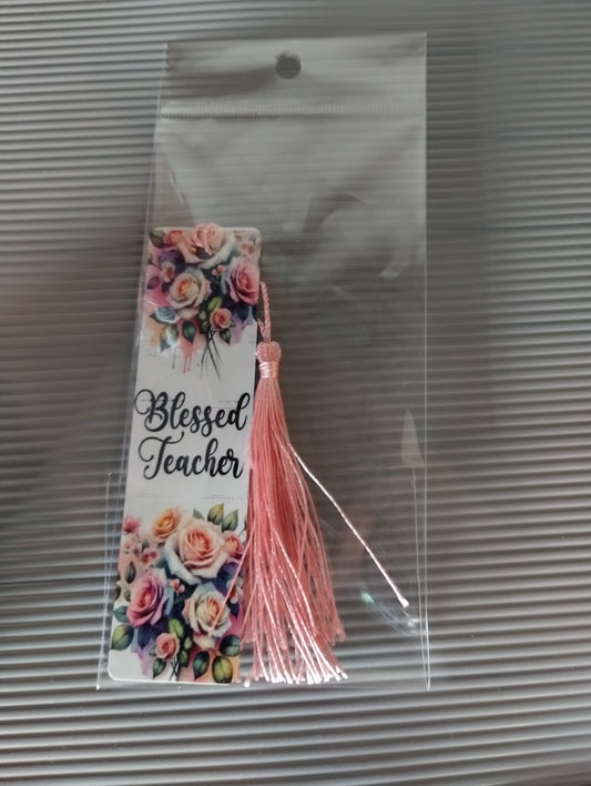 Blessed teacher metal bookmark