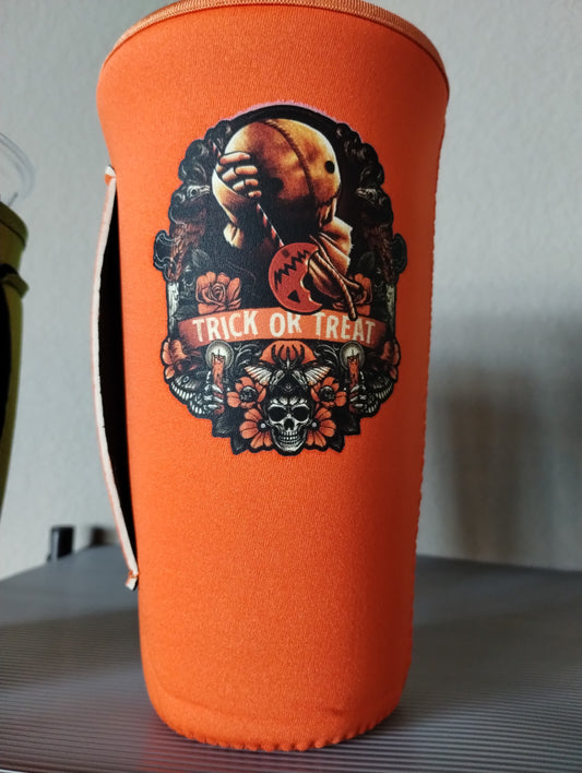 Sam trick or treat koozie