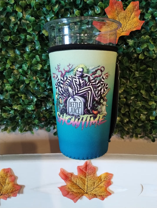 Beetlejuice Showtime koozie