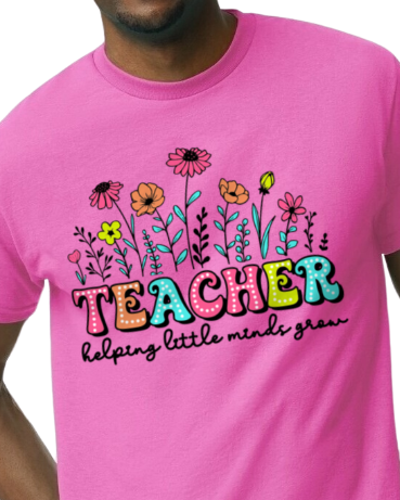 Teacher helping little minds grow