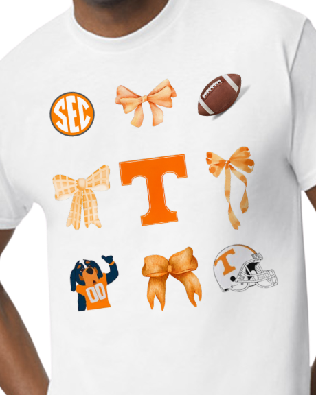 TN football with bows
