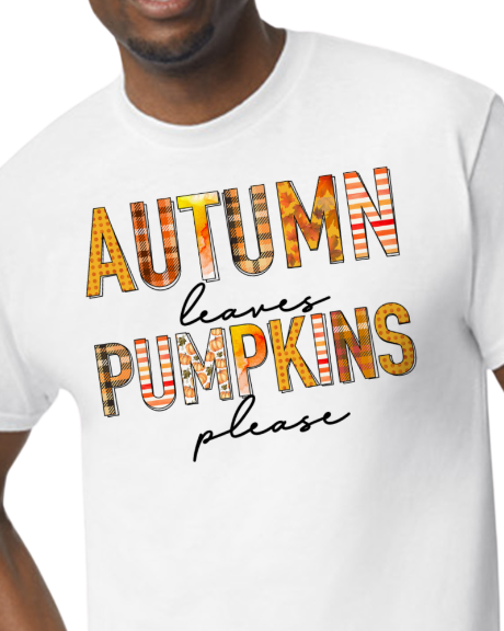 Autumn leaves pumpkin please